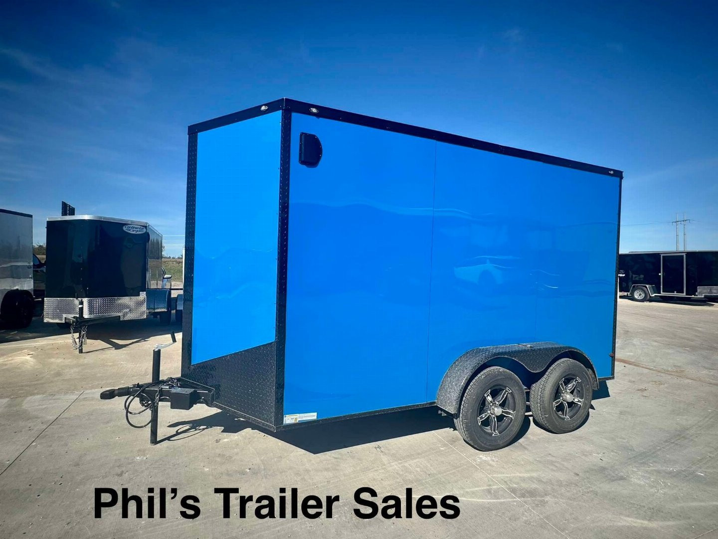 New 2025 6X12 TANDEM AXLE Cargo / Enclosed Trailer ALUMINUM WHEELS ...