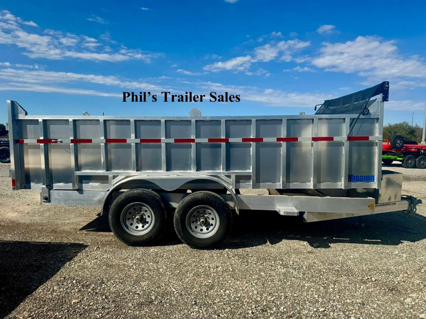 New RED TAG SALE!! 2023 Mission 7X16 ALL ALUMINUM DUMP TRAILER 36'' SIDES FACTORY DEMO SALE! Dump Trailer ONLY 1 AVAILABLE AT THIS PRICE!