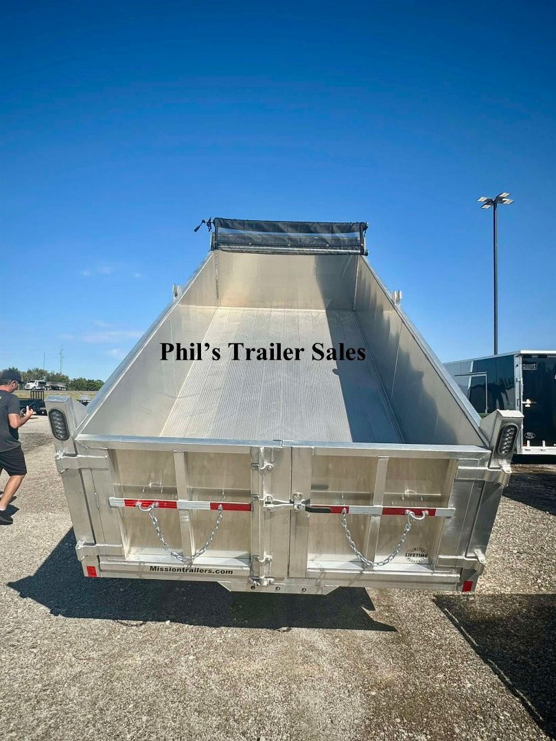 New RED TAG SALE!! 2023 Mission 7X16 ALL ALUMINUM DUMP TRAILER 36'' SIDES FACTORY DEMO SALE! Dump Trailer ONLY 1 AVAILABLE AT THIS PRICE!