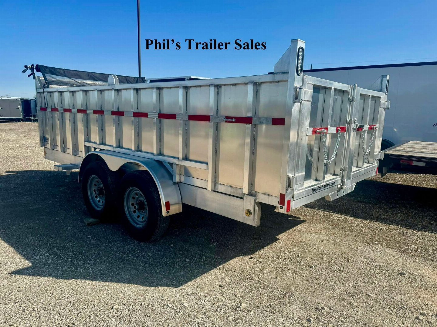New RED TAG SALE!! 2023 Mission 7X16 ALL ALUMINUM DUMP TRAILER 36'' SIDES FACTORY DEMO SALE! Dump Trailer ONLY 1 AVAILABLE AT THIS PRICE!