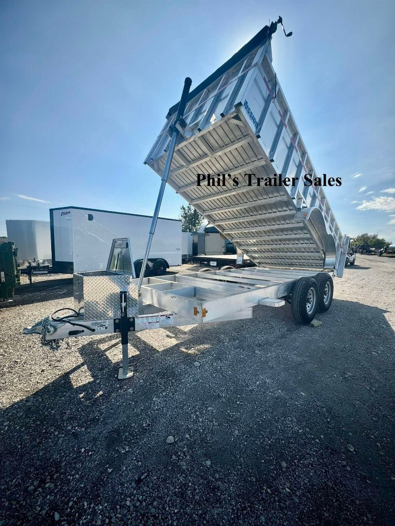 New RED TAG SALE!! 2023 Mission 7X16 ALL ALUMINUM DUMP TRAILER 36'' SIDES FACTORY DEMO SALE! Dump Trailer ONLY 1 AVAILABLE AT THIS PRICE!