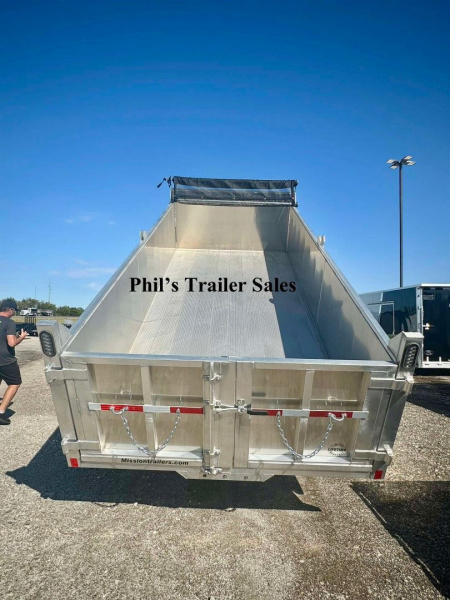 New RED TAG SALE!! 2023 Mission 7X16 ALL ALUMINUM DUMP TRAILER 36'' SIDES FACTORY DEMO SALE! Dump Trailer ONLY 1 AVAILABLE AT THIS PRICE!