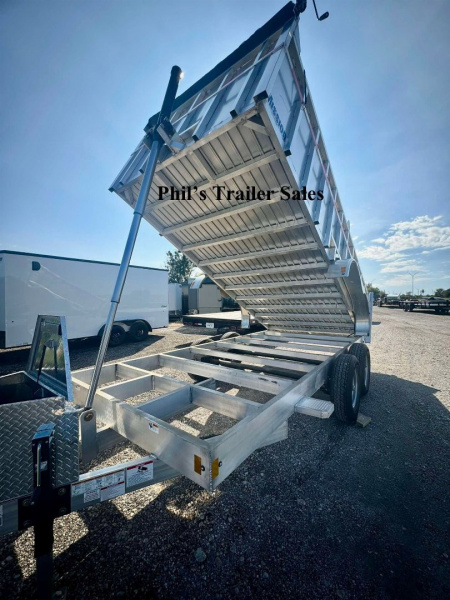 New RED TAG SALE!! 2023 Mission 7X16 ALL ALUMINUM DUMP TRAILER 36'' SIDES FACTORY DEMO SALE! Dump Trailer ONLY 1 AVAILABLE AT THIS PRICE!