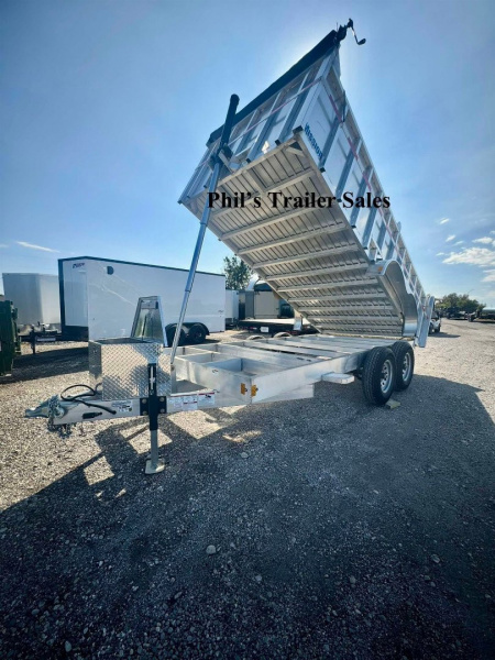 New RED TAG SALE!! 2023 Mission 7X16 ALL ALUMINUM DUMP TRAILER 36'' SIDES FACTORY DEMO SALE! Dump Trailer ONLY 1 AVAILABLE AT THIS PRICE!