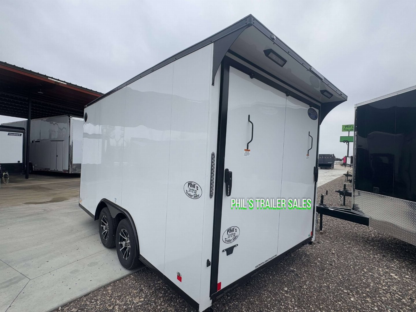 New MOTORCYCLE TRAILER 8.5x14+ 3 v BLACKED OUT LOADED Motorcycle Trailer ENCLOSED TRAILERS