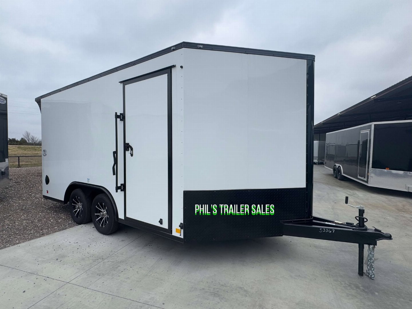 New MOTORCYCLE TRAILER 8.5x14+ 3 v BLACKED OUT LOADED Motorcycle Trailer ENCLOSED TRAILERS