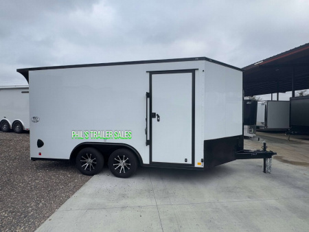 New MOTORCYCLE TRAILER 8.5x14+ 3 v BLACKED OUT LOADED Motorcycle Trailer ENCLOSED TRAILERS