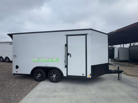 New MOTORCYCLE TRAILER 8.5x14+ 3 v BLACKED OUT LOADED Motorcycle Trailer ENCLOSED TRAILERS