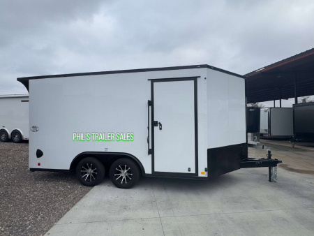 New MOTORCYCLE TRAILER 8.5x14+ 3 v BLACKED OUT LOADED Motorcycle Trailer ENCLOSED TRAILERS