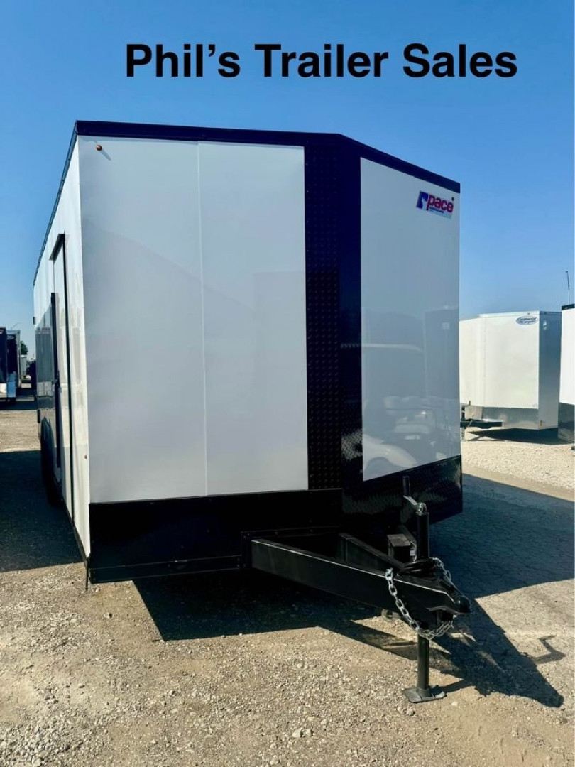 New Pace American 8.5X24 Cargo / Enclosed Trailer ESCAPE DOOR / REAR WING / SCREWLESS EXTERIOR