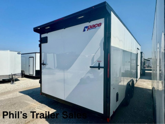 New Pace American 8.5X24 Cargo / Enclosed Trailer ESCAPE DOOR / REAR WING / SCREWLESS EXTERIOR