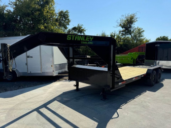 New 2025 Stanley Trailers 83X20 GOOSENECK 14K Equipment Trailer OPEN CAR HAULER