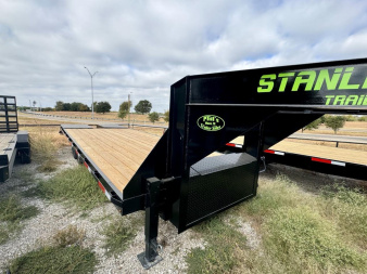 New 2025 Stanley Trailers 102 X 25 GOOSENECK DECK OVER Equipment Trailer 5' MEGA RAMPS