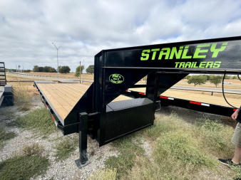New 2025 Stanley Trailers 102 X 25 GOOSENECK DECK OVER Equipment Trailer 5' MEGA RAMPS