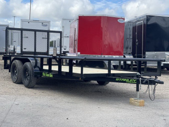 New 2025 Stanley Trailers UTILITY TRAILER 83X14 PIPE TOP WITH REAR GATE BRAKES Utility Trailer