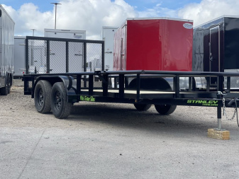 New 2025 Stanley Trailers UTILITY TRAILER 83X14 PIPE TOP WITH REAR GATE BRAKES Utility Trailer