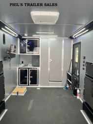 New 2025 Continental Cargo 8.5X20 ENCLOSED TRAILER Motorcycle Trailer FULL BATHROOM PACKAGE TOILET & SHOWER