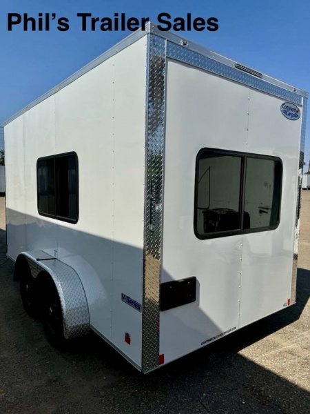 New CONTINENTAL CARGO 7X14 DOG HOUSE Cargo / Enclosed Trailer OFFICE TRAILER FINISHED INTERIOR AC