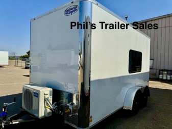 New 2025 CONTINENTAL CARGO 7X14 DOG HOUSE Cargo / Enclosed Trailer OFFICE TRAILER FINISHED INTERIOR AC