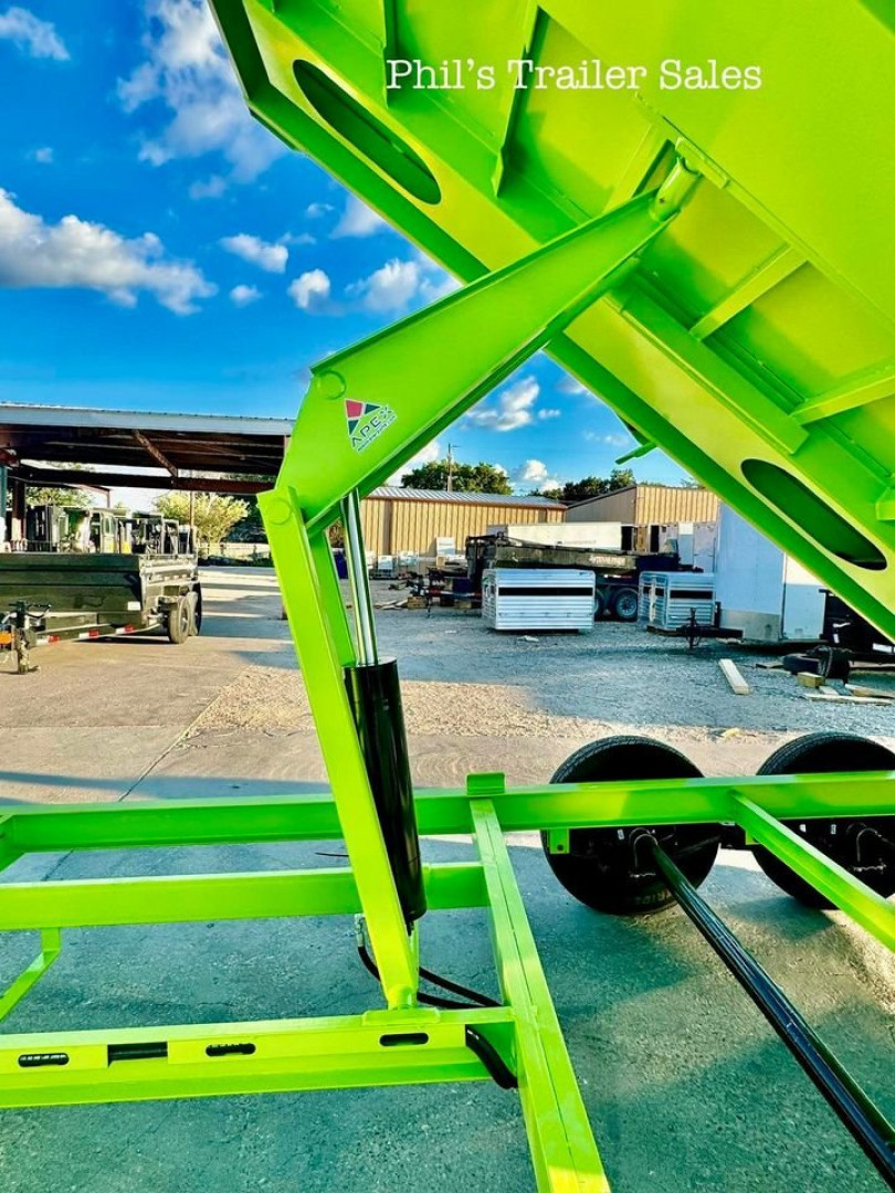 New 2025 IRON BULL 83X16 GOOSENECK SCISSOR LIFT 24'' SIDES Dump Trailer