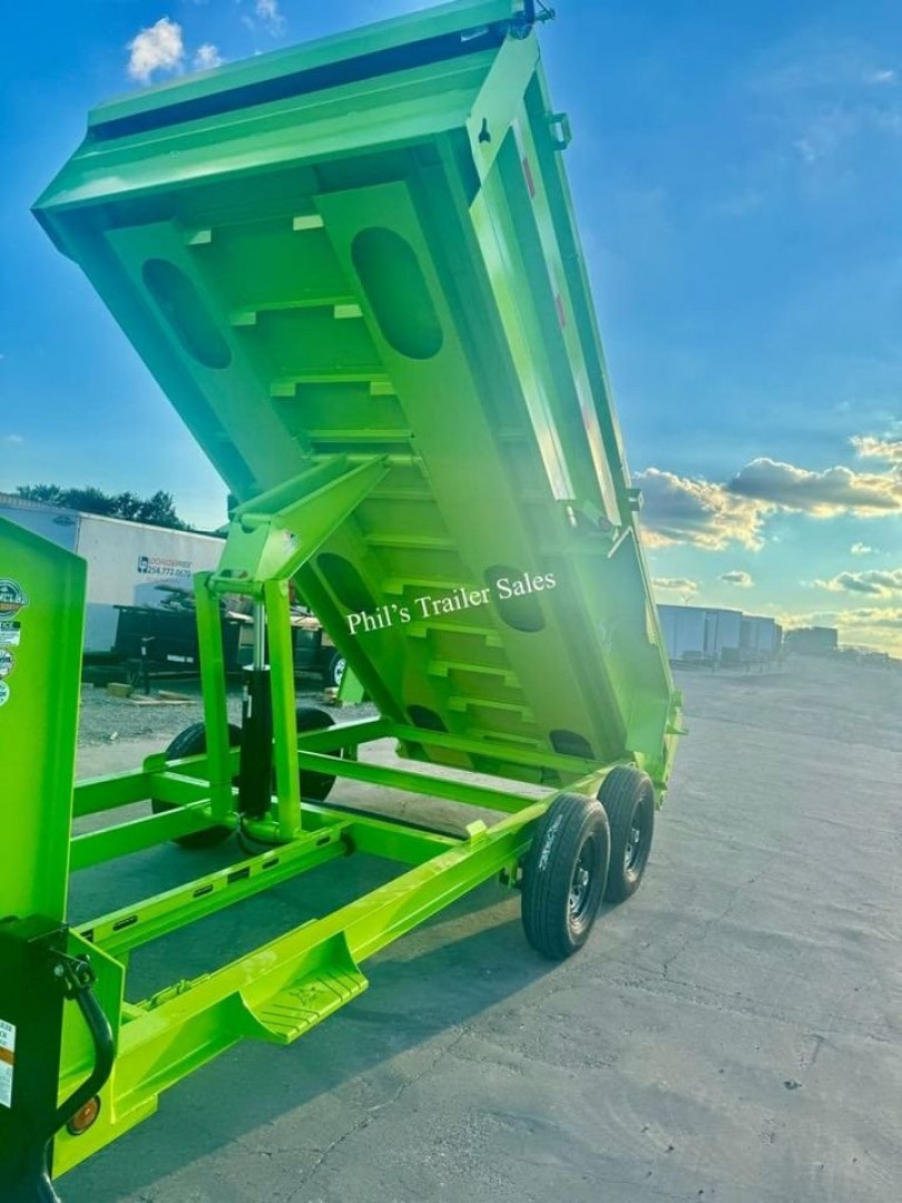 New 2025 IRON BULL 83X16 GOOSENECK SCISSOR LIFT 24'' SIDES Dump Trailer