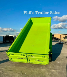 New 2025 IRON BULL 83X16 GOOSENECK SCISSOR LIFT 24'' SIDES Dump Trailer