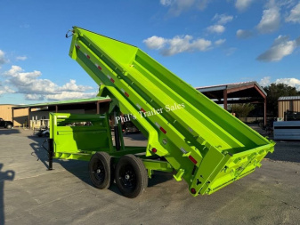 New 2025 IRON BULL 83X16 GOOSENECK SCISSOR LIFT 24'' SIDES Dump Trailer