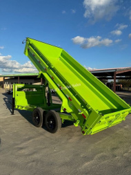 New 2025 IRON BULL 83X16 GOOSENECK SCISSOR LIFT 24'' SIDES Dump Trailer