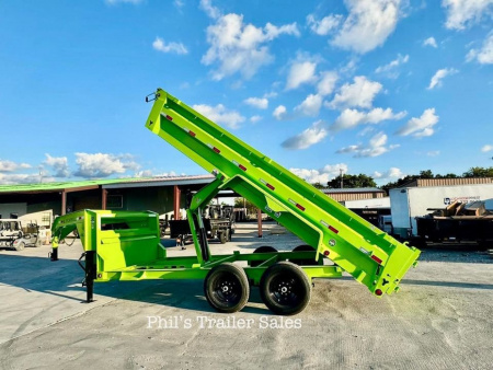 New 2026 Iron Bull 83X16 GOOSENECK SCISSOR LIFT 24'' SIDES Dump Trailer