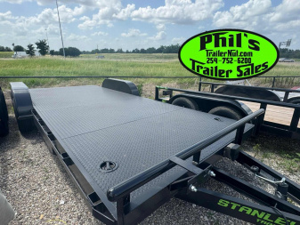New 2025 Stanley Trailers NEW 18' OPEN CAR HAULER TRAILER UTILITY TRAILER STEEL DECK Equipment Trailer
