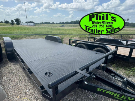 New 2025 Stanley Trailers NEW 18' OPEN CAR HAULER TRAILER UTILITY TRAILER STEEL DECK Equipment Trailer