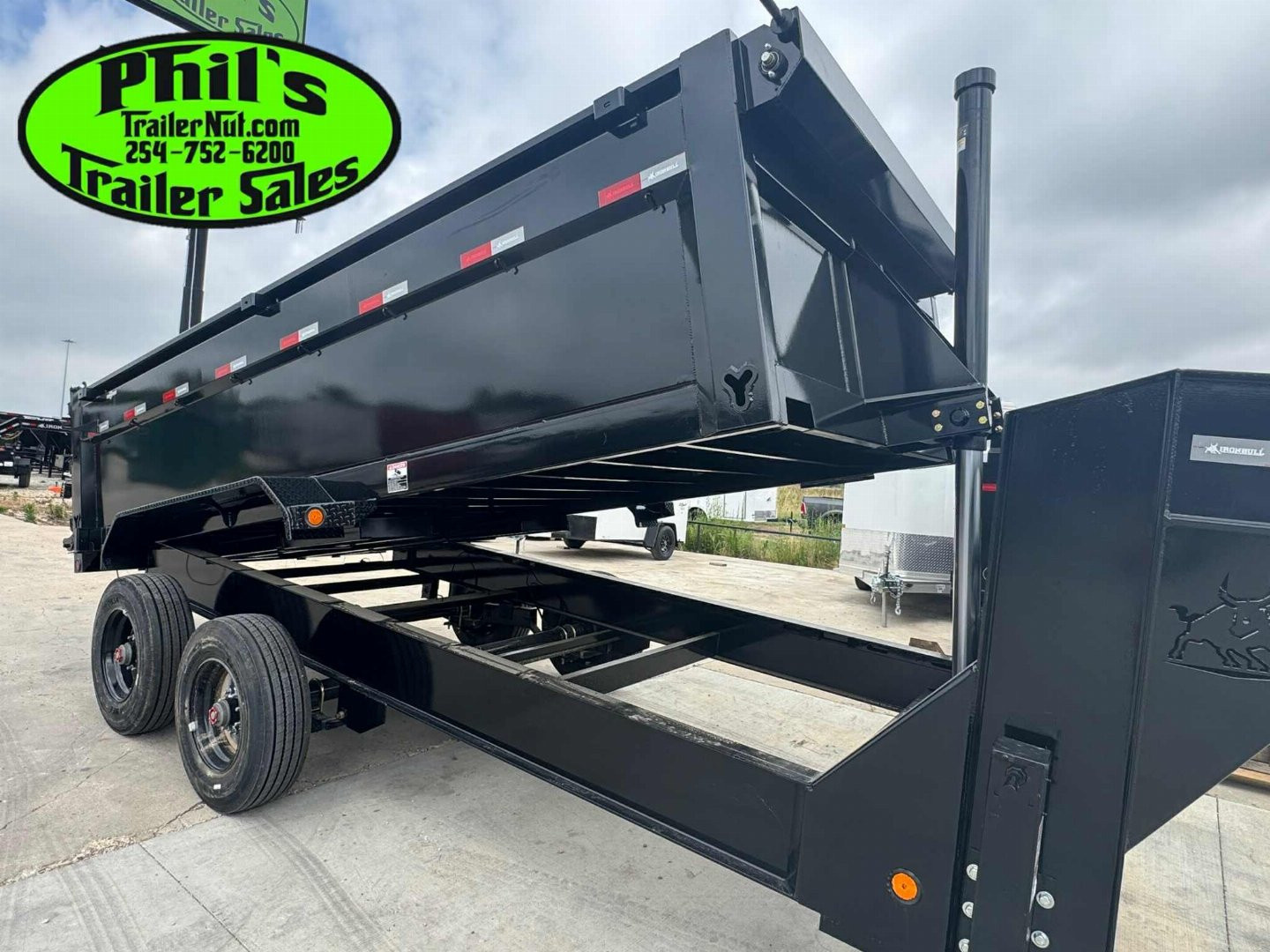 New Iron Bull Dump Trailer 83X16 10K AXLES DUMP TELESCOPIC LIFT GOOSENECK