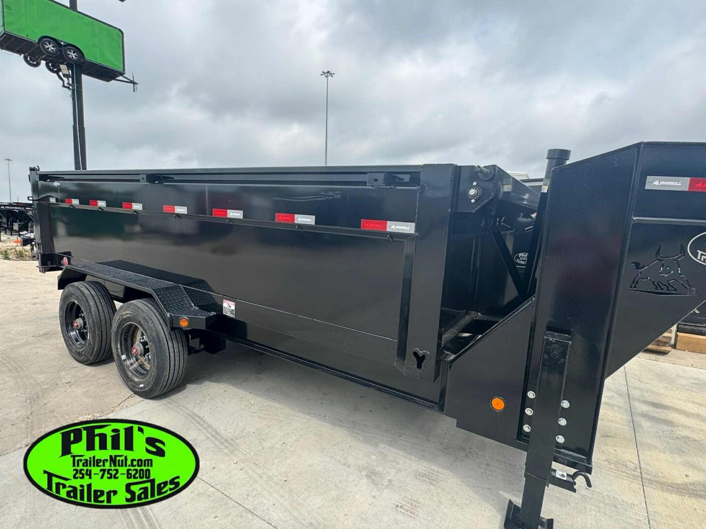 New Iron Bull Dump Trailer 83X16 10K AXLES DUMP TELESCOPIC LIFT GOOSENECK