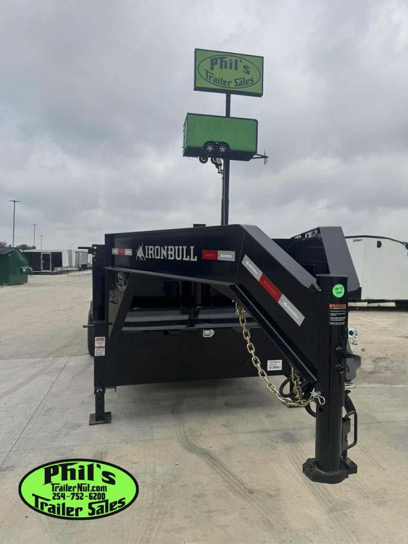 New Iron Bull Dump Trailer 83X16 10K AXLES DUMP TELESCOPIC LIFT GOOSENECK