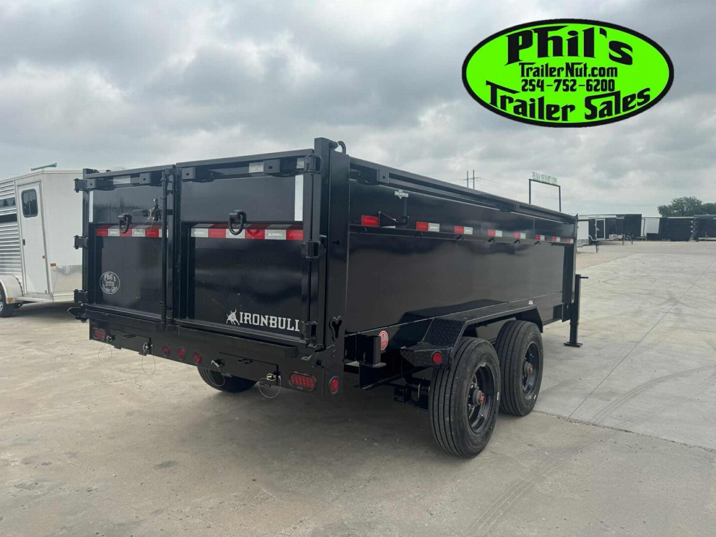 New Iron Bull Dump Trailer 83X16 10K AXLES DUMP TELESCOPIC LIFT GOOSENECK