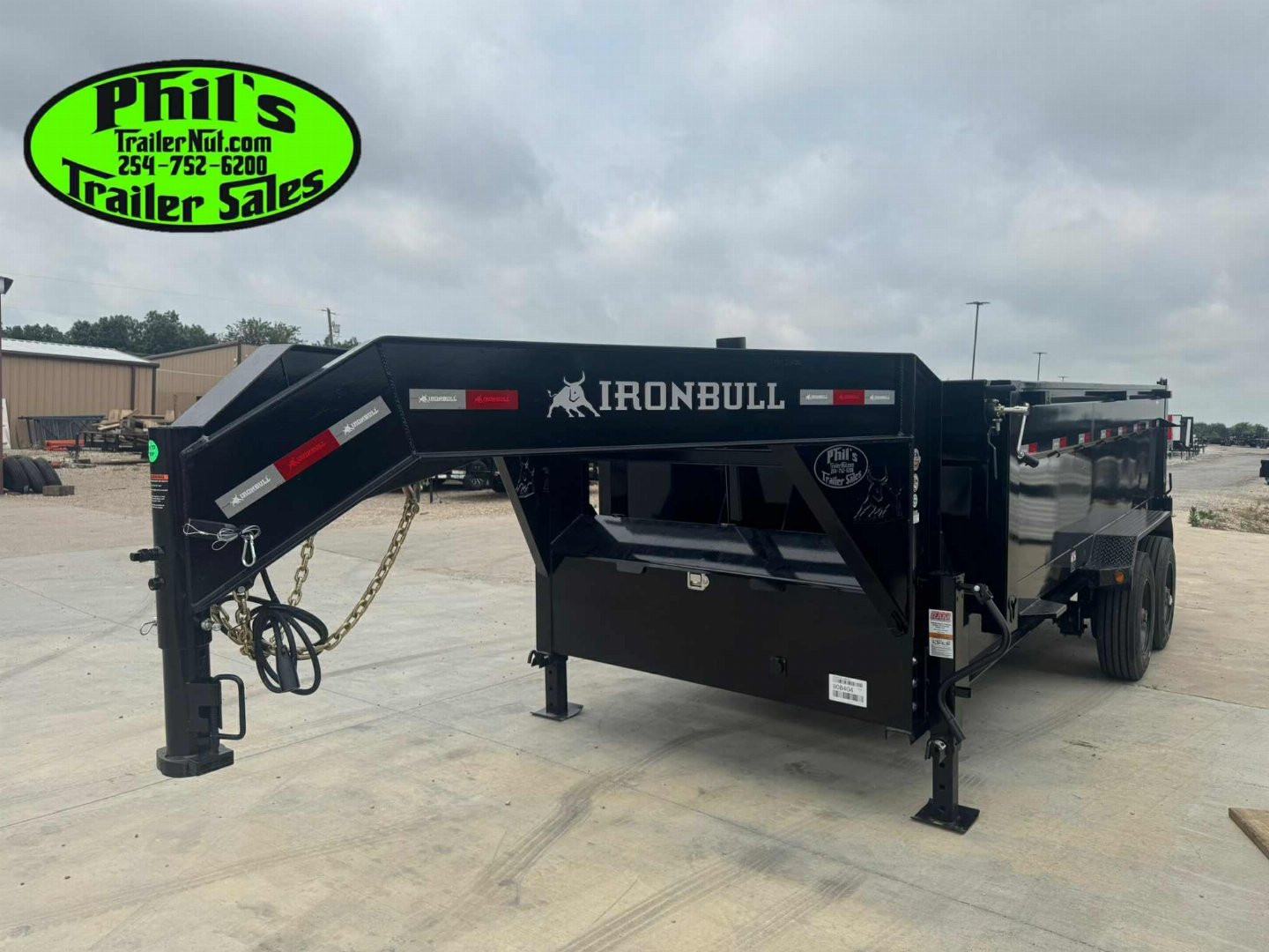 New Iron Bull Dump Trailer 83X16 10K AXLES DUMP TELESCOPIC LIFT GOOSENECK