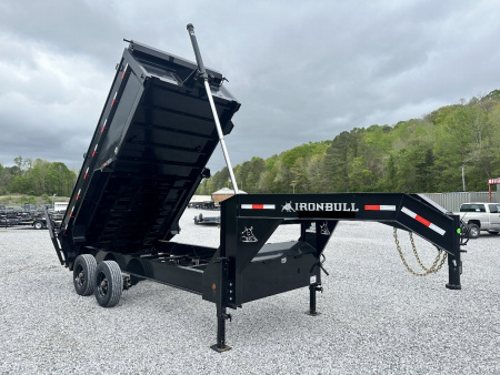 New 2025 Iron Bull IronBull Dump Trailer 83X16 10K AXLES DUMP TELESCOPIC LIFT GOOSENECK