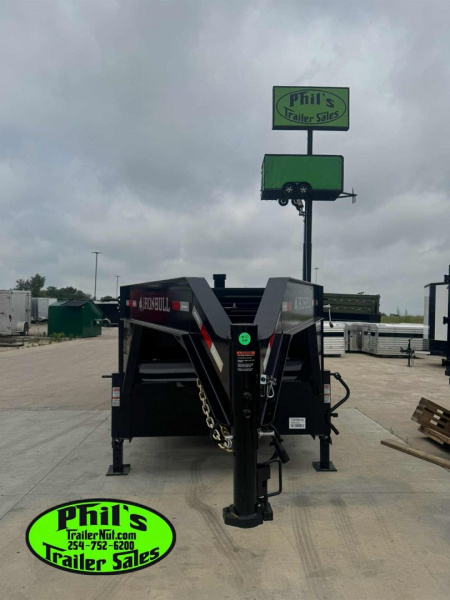 New Iron Bull Dump Trailer 83X16 10K AXLES DUMP TELESCOPIC LIFT GOOSENECK