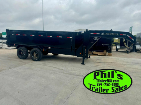 New Iron Bull Dump Trailer 83X16 10K AXLES DUMP TELESCOPIC LIFT GOOSENECK