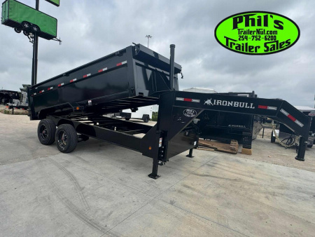 New Iron Bull Dump Trailer 83X16 10K AXLES DUMP TELESCOPIC LIFT GOOSENECK