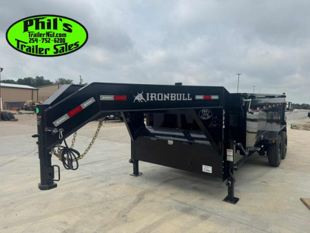 New Iron Bull Dump Trailer 83X16 10K AXLES DUMP TELESCOPIC LIFT GOOSENECK