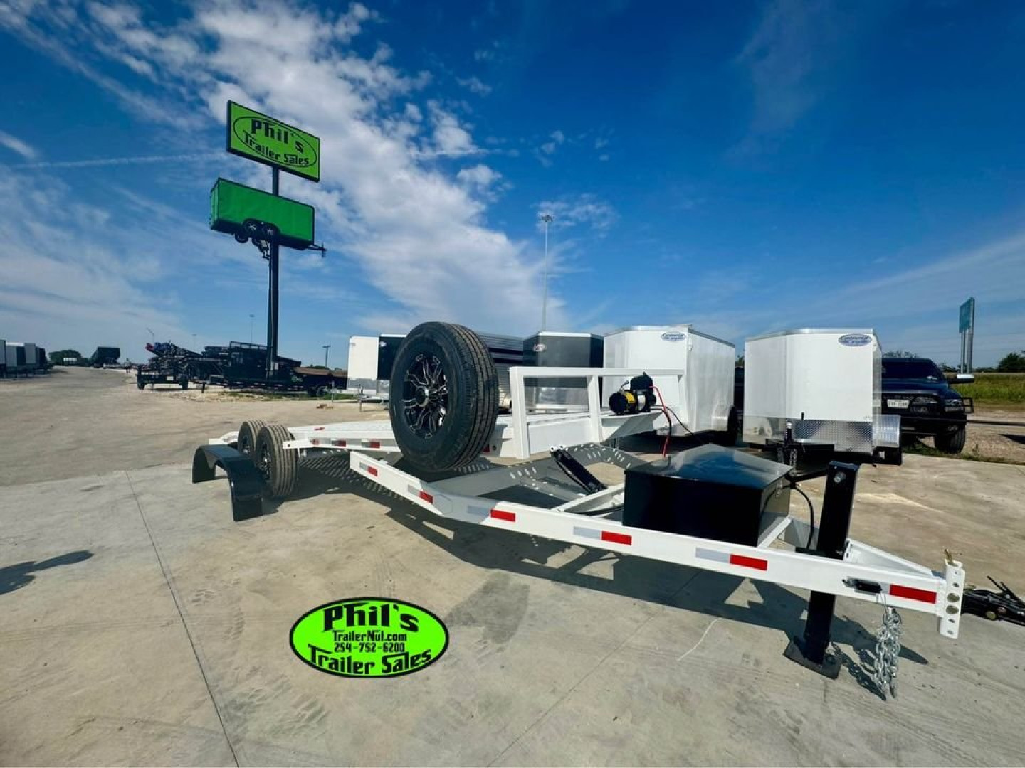 New 2024 83X24 FULL TILT Equipment Trailer 14K GVWR WINCH STEEL DECK