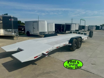 New 2024 83X24 FULL TILT Equipment Trailer 14K GVWR WINCH STEEL DECK
