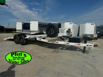 New 2024 83X24 FULL TILT Equipment Trailer 14K GVWR WINCH STEEL DECK