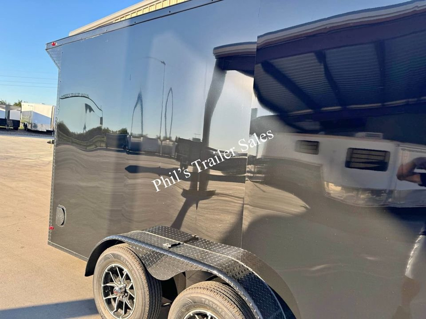 New 2025 7X16 Cargo / Enclosed Trailer REAR WING & ALUMINUM WHEELS SLANT NOSE