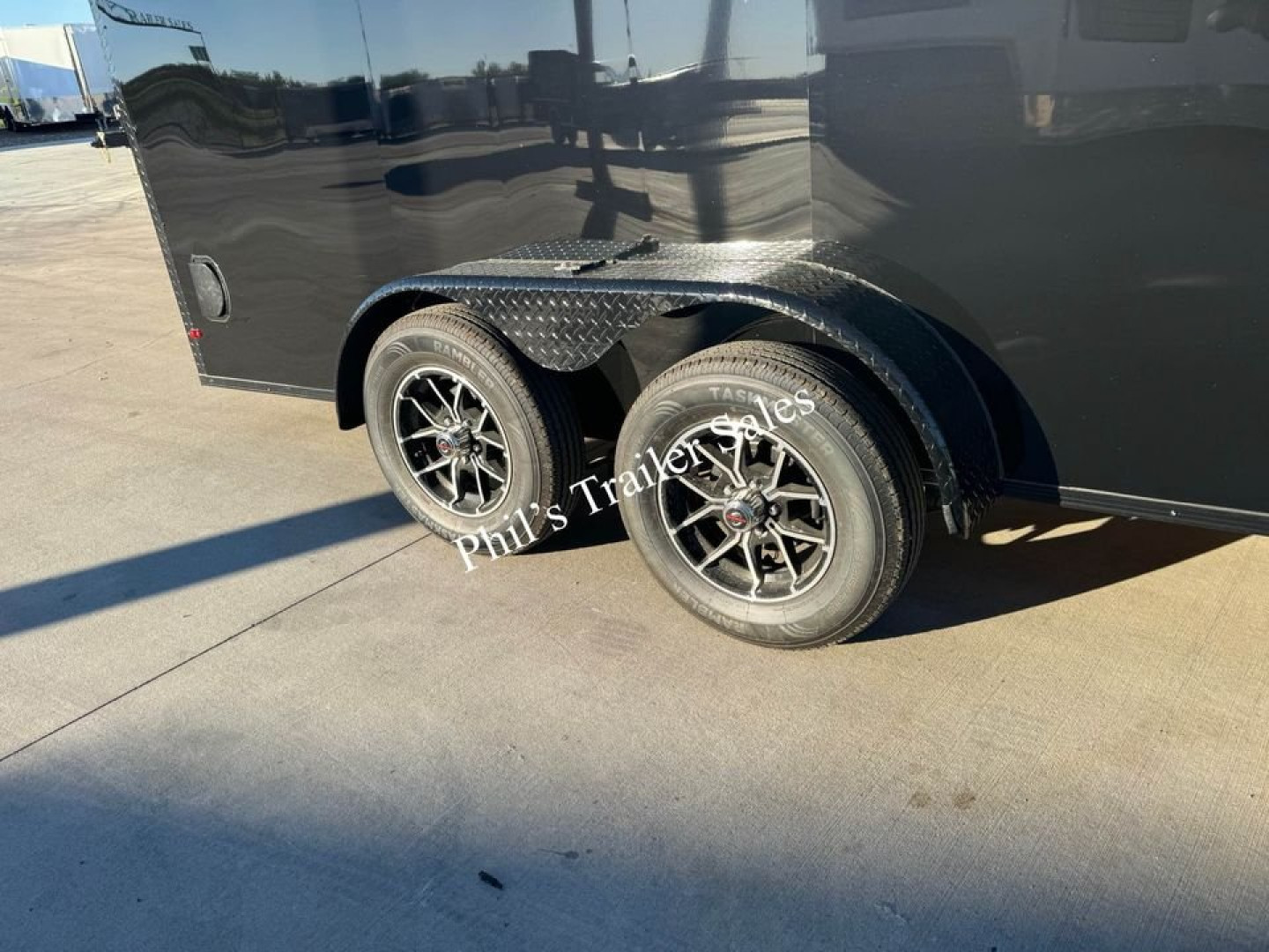 New 2025 7X16 Cargo / Enclosed Trailer REAR WING & ALUMINUM WHEELS SLANT NOSE