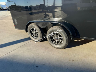 New 2025 7X16 Cargo / Enclosed Trailer REAR WING & ALUMINUM WHEELS SLANT NOSE