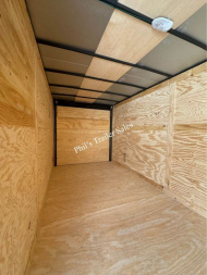 New 2025 7X16 Cargo / Enclosed Trailer REAR WING & ALUMINUM WHEELS SLANT NOSE
