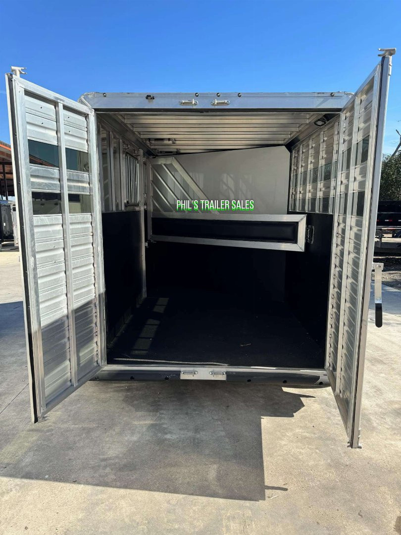 New 2023 Frontier Trailers 2 HORSE COLT SERIES FACTORY DEMO UNIT Stock / Stock Combo Trailer ONLY 1 AVAILABLE AT THIS PRICE!