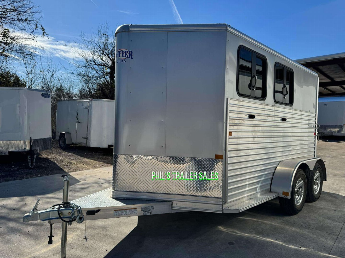 New 2023 Frontier Trailers 2 HORSE COLT SERIES FACTORY DEMO UNIT Stock / Stock Combo Trailer ONLY 1 AVAILABLE AT THIS PRICE!